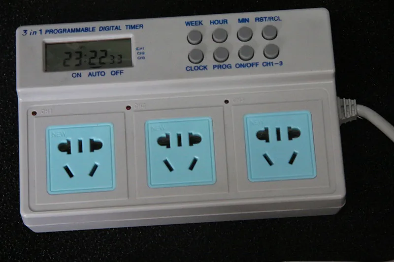

1PCS 3680W Timer for Aquarium Wave Maker Lights Programmable 220V/16A plug base