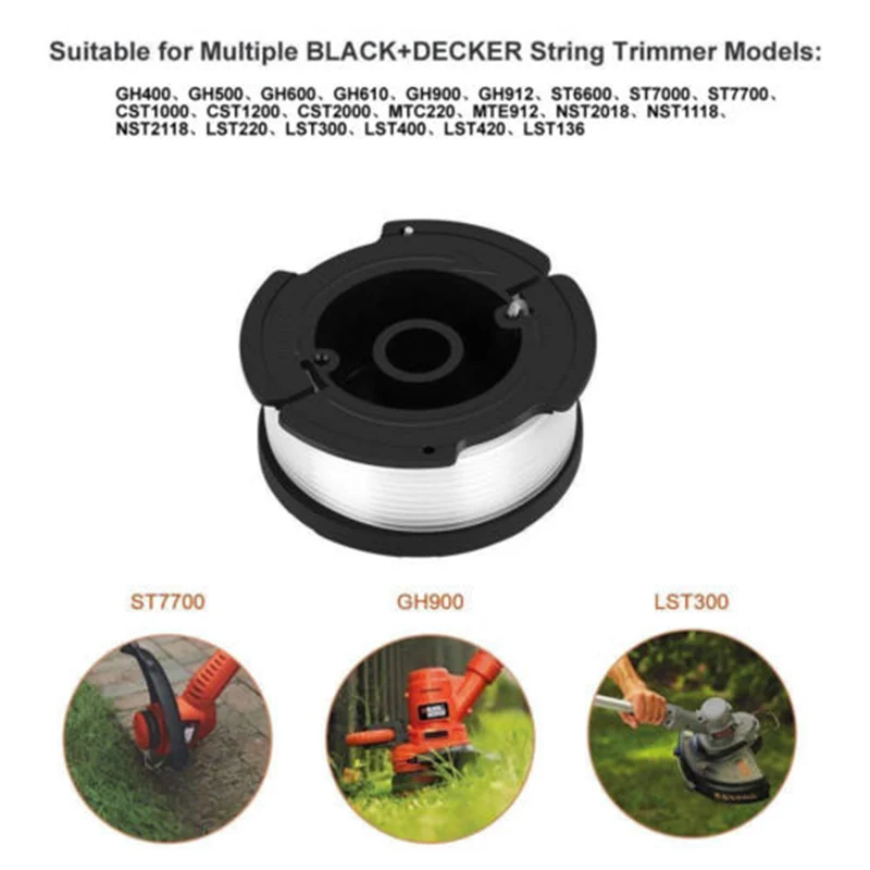 Trimmer Line + Spool Cap + Spring Kit For Black & Decker GH400 GH500 GH600  GH900 Home Garden Tool Spool Cap Accessories - AliExpress