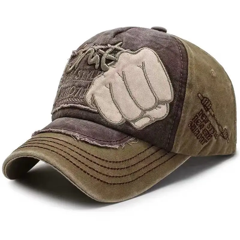 Snapback бейсбольная кепка Borduren hoed voor mannen vrouwen Katoen, повседневная сетчатая Кепка в стиле хип-хоп, Кепка унисекс, pet groothandel - Цвет: Хаки