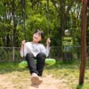 60CM 23inch Outdoor Kids Playground Swing Set Saucer Rotate Tree Nest Swing 900D 600lbs Flying Rope Round Swing 3