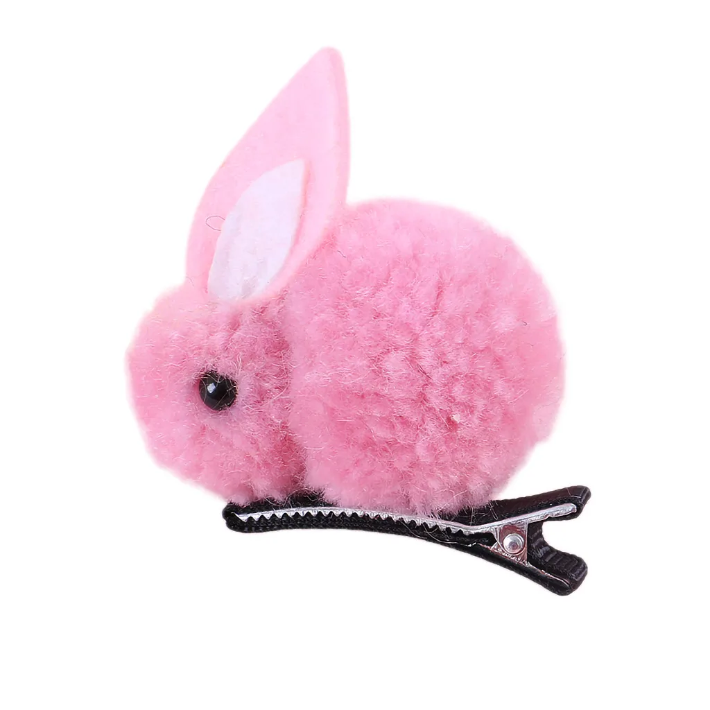 Cute Hair Ball Rabbit Hair Clip Children