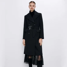 Ladyfirsy ZA Сексуальная сетчатая юбка для женщин уличный стиль ламинированный дизайн для ночного клуба плиссированная модная Осенняя юбка