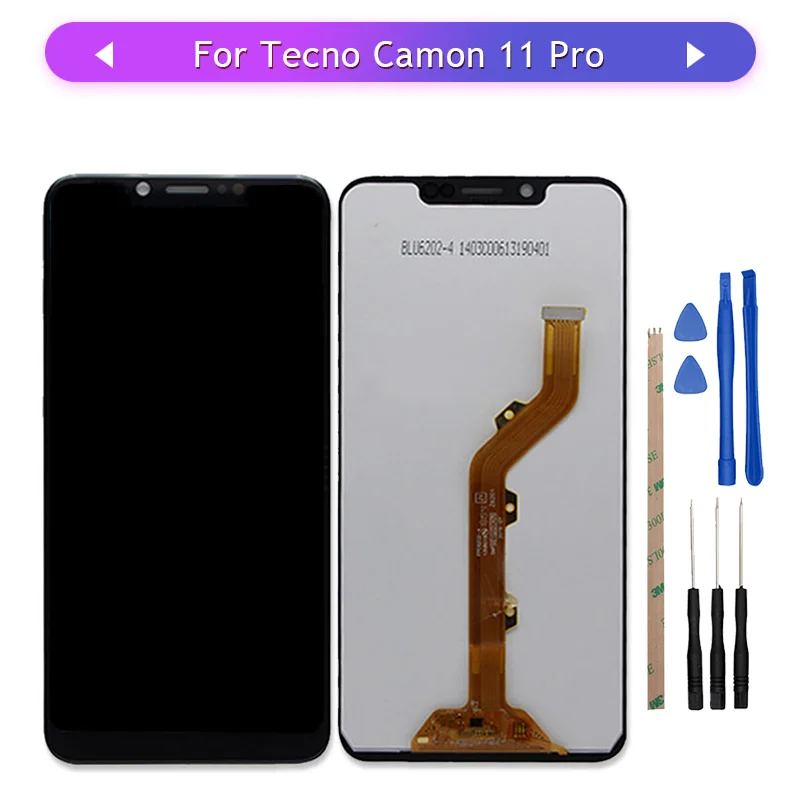 Протестированный 6,2 ''Полный ЖК-дисплей для Tecno Camon 11 Pro CF8 ЖК-дисплей сенсорный экран дигитайзер панель сборка замена экрана с инструментами