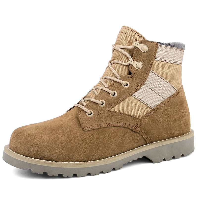

Autumn And Winter New Style Dull Polish Leather Boot Mid-top Desert Boots Men's Combat Boots Desert Boots Hair