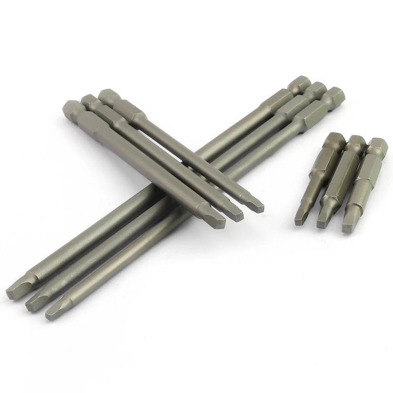 50100150mm9PcsLongSquareScrewdriverBitsSet14inchShank
