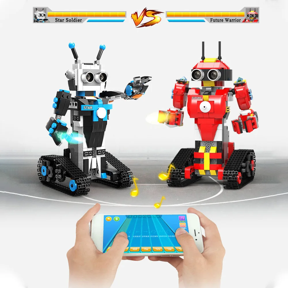 2.4Ghz RC Robot 448pcs Robotic Building Block APP Control Programming ...