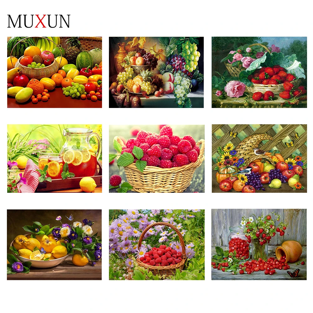 

New Arrivals 5D Diamond Painting Cross Stitch Fruits Crystal Diamond Embroidery Diamond Mosaic Paintings Colorful Fruits 9Jm032
