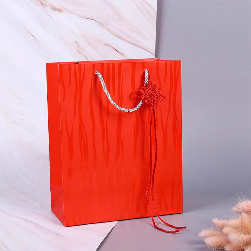 PU сумочка ярко-красная сумка для переноски китайский узел украшение красный с ручной подарочной сумкой обработка настраиваемая напрямую от производителя