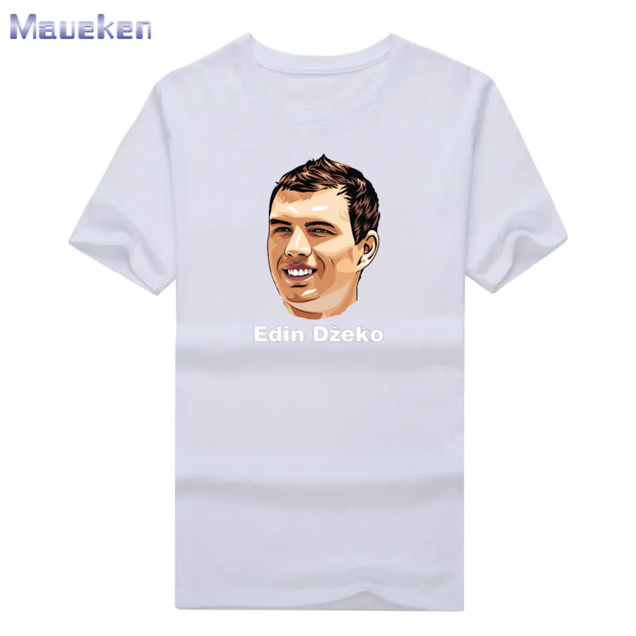 Мужские футболки Edin Dzeko head, футболка с коротким рукавом, хлопок, футболки для фанатов roma 0313-4 - Цвет: 2