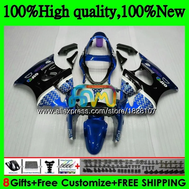 Корпус для KAWASAKI 600CC ZZR600 ZX600CC кузов 14BS. 137 ZZR-600 ZZR 600 05 06 07 цвет синий, черный; большие размеры 08 2005 2006 2007 2008 комплект обтекателей