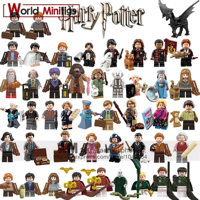 

LEGOED Harry Potterli Thestral Horse Fantastic Beasts Rubeus Seamus Finnigan Hermione Moody Building Blocks Children Toys