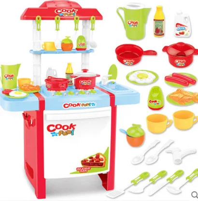 

New Style Children Model Play House Kitchen Toy Infants Character Play Educational Kitchenware Kit