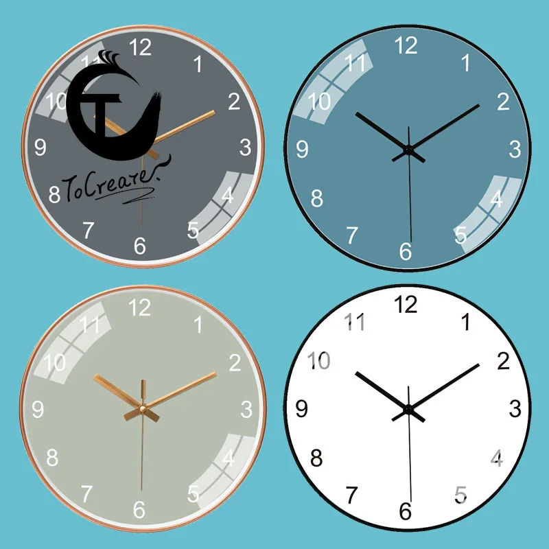 

[12-Inch 30CM] Wall Living Room Classic Wild Hanging Watches Creative Network Red Clock Mute Pocket Watch