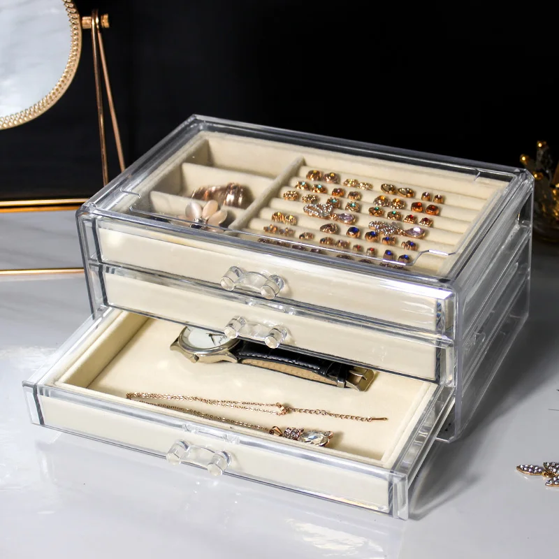Лоток для ювелирных изделий с коробкой для хранения, кольцо, серьги, ожерелье, органайзер, чехол, женское ожерелье, подвеска, лоток, коробка для демонстрации ювелирных изделий YSUMI