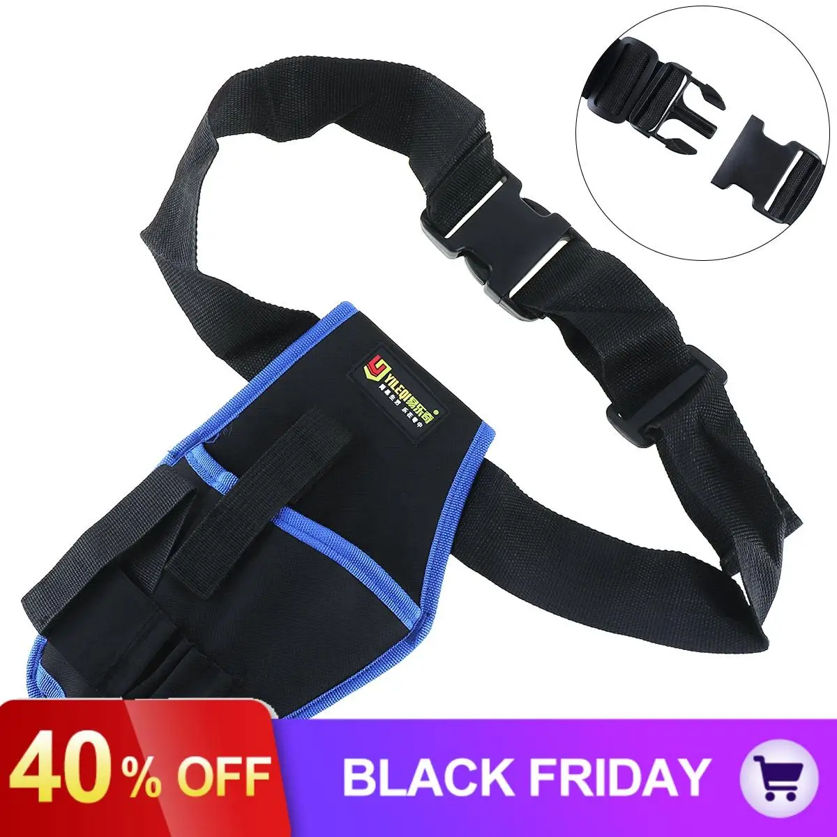 Multifunctional Electrical Drill Pockets Tools Bag with Belt and Tool Storage for Home Decoration/ Site Operations