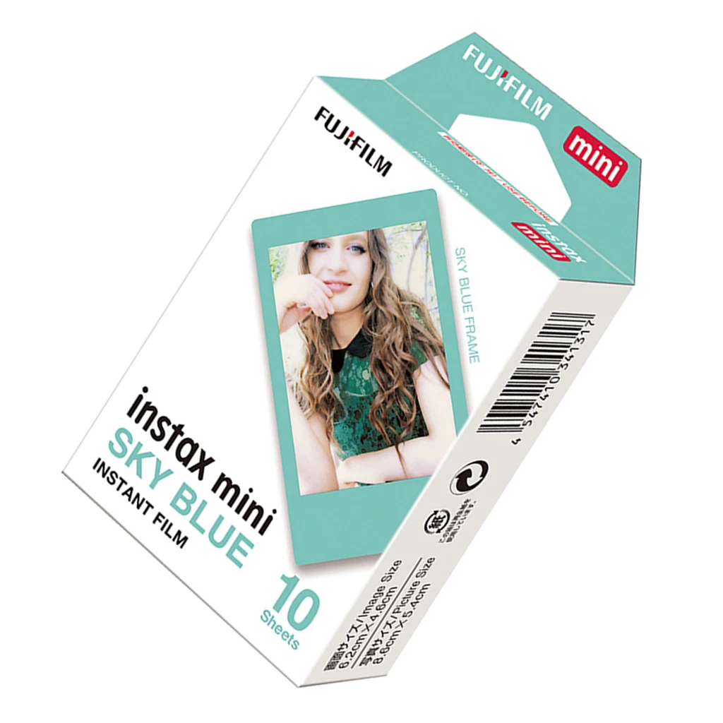 Fujifilm Instax Mini 8 9 пленка 10 листов Мини мультфильм мгновенная фотобумага для камеры Instax Mini7s 25 50s 90 фото пленка Небесно-Голубой