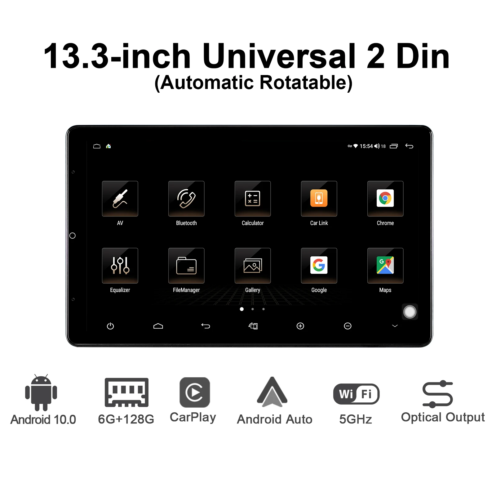 US $498.95 New Product 133 Inch Android 10 Car Radio Stereo 2 Din