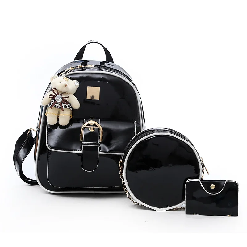 

WOMEN'S Backpack 2017 New Style Versatile Fashion Small Fresh Three-piece Set Backpack Women's Korean-style Casual Schoolbag