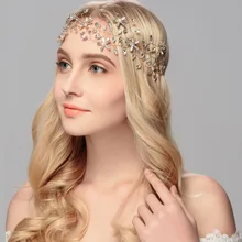 Свадебный головной убор невесты аксессуары для волос лента-повязка на голову диадемы украшения для волос для невесты женский головной убор TS158