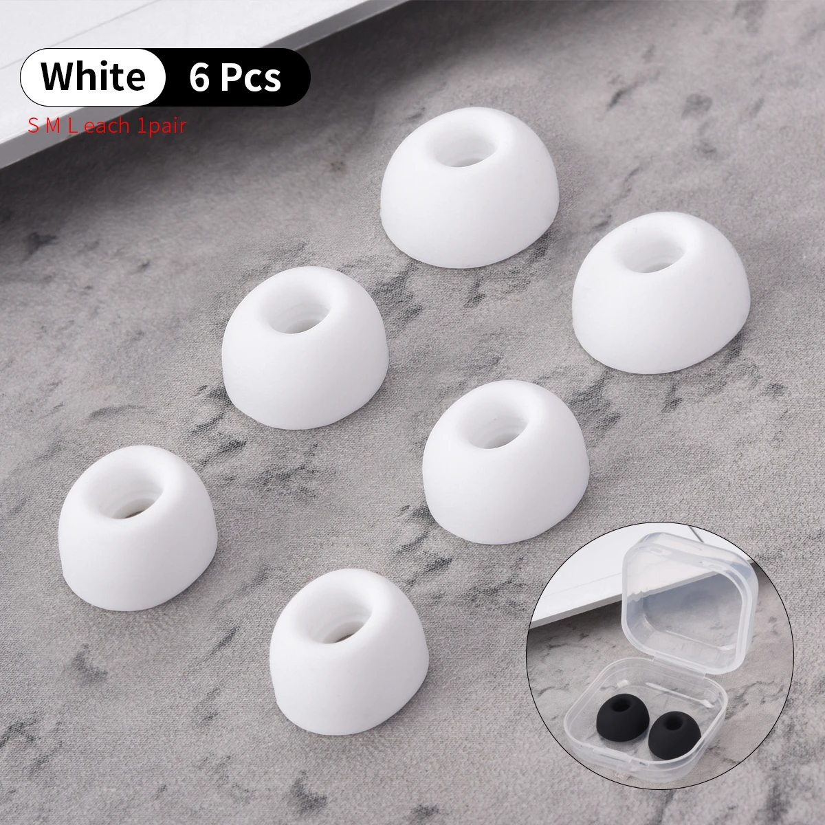 6Pcs Silicone Ear Tips for ZMI PurPods Pro Eartips for ZMI PurPods TWS Global Version ANC Wireless Tips Oval Mouth Earplugs