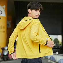 Одежда для защиты от солнца, мужское тонкое пальто для подростков, весенне-летняя трендовая одежда для студентов, летняя ультратонкая одежда для защиты от солнца