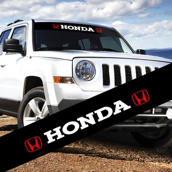 

Car Front Rear Sunshade Windshield Decal Reflective Stickers For Honda Mugen Power Civic Accord CRV Hrv Fit Jazz Car Styling
