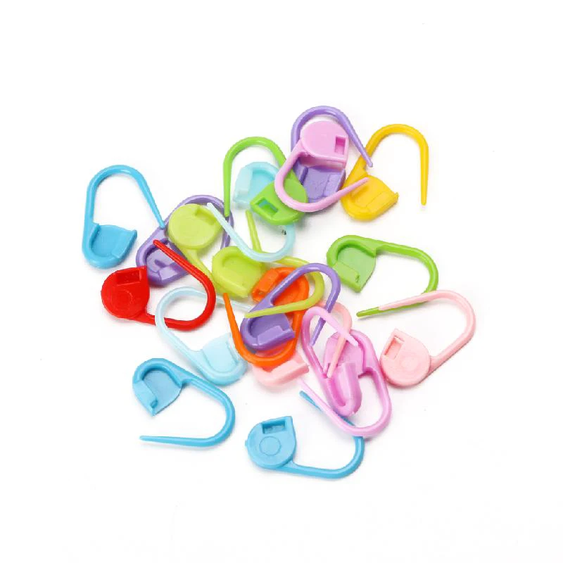 20 Pcs Color Knitting Stitch Mark Crochet Locking Tool Craft Ring Holder | Дом и сад