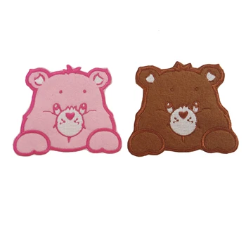 

Cartoon cartoon cartoon bear cloth pasted with computer embroidery clothes pasted with patch pasted with pants, clothing modelin