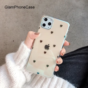 

GlamPhoneCase Simple Love Phone Case For iPhone11Pro/Max X XS Max XR Soft Silicone Cover For iPhone11 7 8 6 6s Plus Case