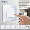 DIY Glass Frame Wall Light Button Switch Power Socket Electrical Outlet White Glass PC Function Key DIY Free S6 Series Wallpad ► Photo 3/6