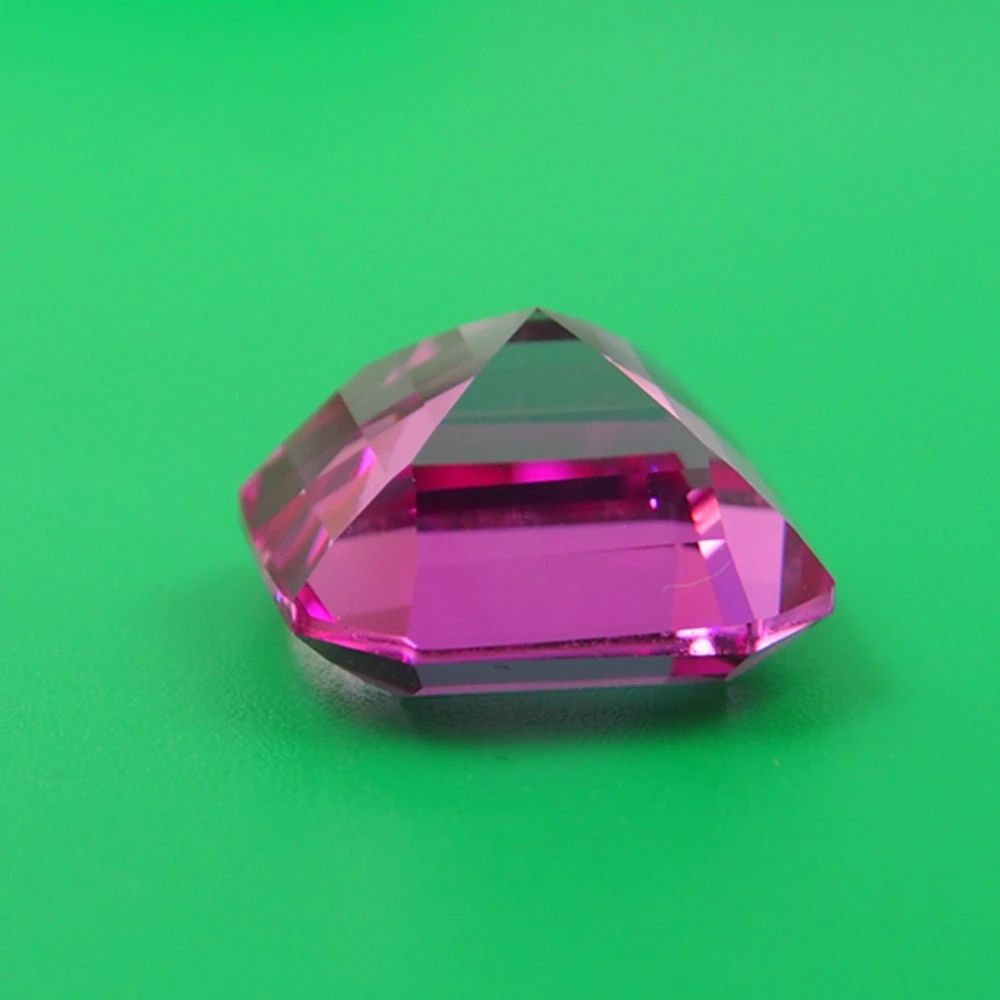 15*15mm 1 Piece /alot 20 carat Top Quality Lab Pink Sapphire ring Loose Gemstone for BIY Ring making