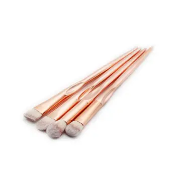 

4 PCS Rose Gold New Professional Comestic Brushes For Foundation Powder Blush Eyeshadow Concealer Lip Eye Beauty Makeup Tools