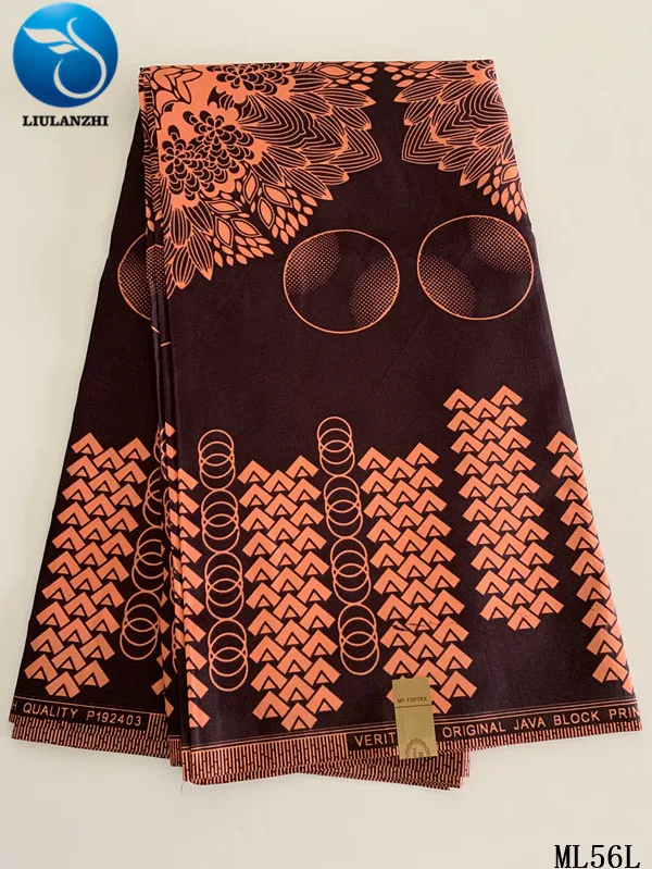 LIULANZHI африканская восковая ткань s Новое поступление настоящая вощеная ткань Анкара полиэстер восковая ткань для платья 6 ярдов ML56L01-ML56L10