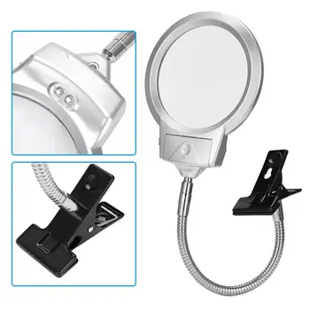 

2.5X Magnifier Desk Foldable Magnifying Loupe Glasses Lighted Magnifier Desk Lamp Table Light Eye Protection for Tattoo Nail Art