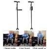 Double Handle Collapsible Telescopic Cane Folding Crutch LED Lightweight Safety Hiking Walking Stick Gifts for The Elder Parents 2