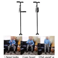 Double Handle Collapsible Telescopic Cane Folding Crutch LED Lightweight Safety Hiking Walking Stick Gifts for The Elder Parents 2
