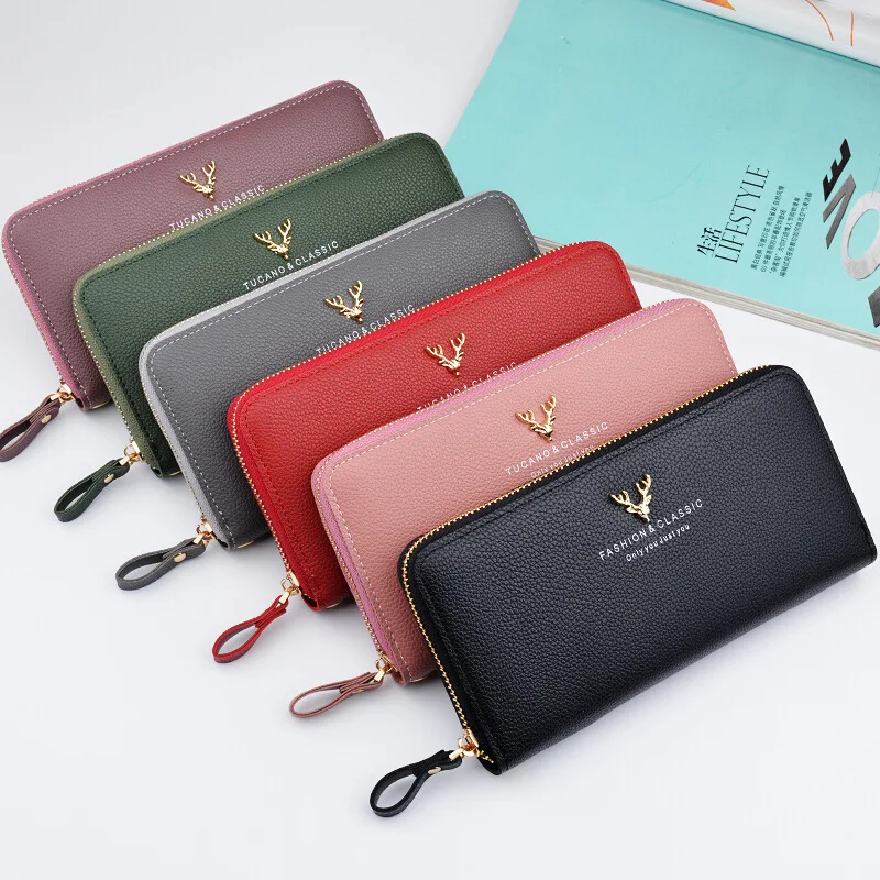 New 2019 Women's Fashion Style Wallets Large Capacity Purse Coin Pocket Female Card Holder Leather Clutch Folding Women Wallet New 2019 Women's Fashion Style Wallets Large Capacity Purse Coin Pocket Female Card Holder Leather Clutch Folding Women Wallet
