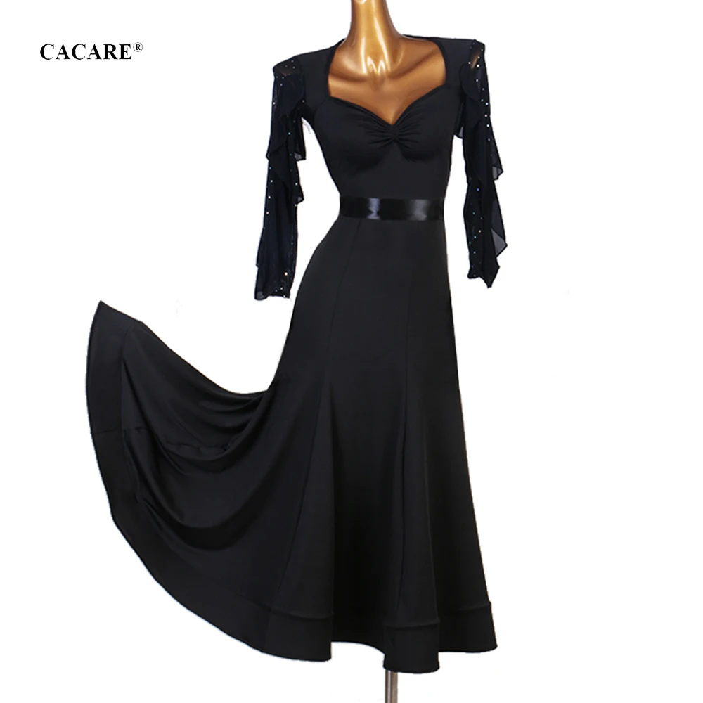 chinese dress ladies Beaded-Bodice Long Formal Dress with Long Sleeves Champagne / XLarge