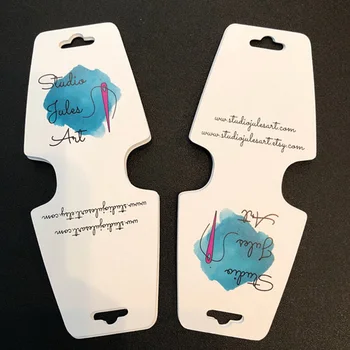 

Custom Standard Fold Over Tags 2x5" Necklace Tags Bracelet Tags Necklace Hang Tags Jewelry Display Cards