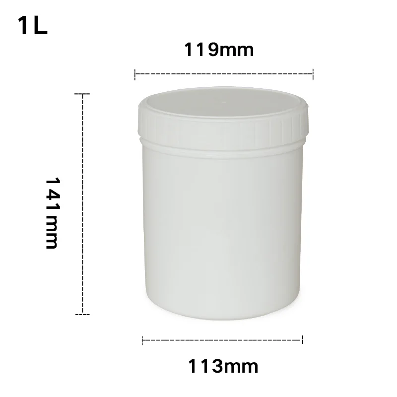 2 шт./лот, пластиковый контейнер 1000 мл, банка для хранения, пищевой материал, орех, краска, клей, косметическая упаковка, банка без утечки