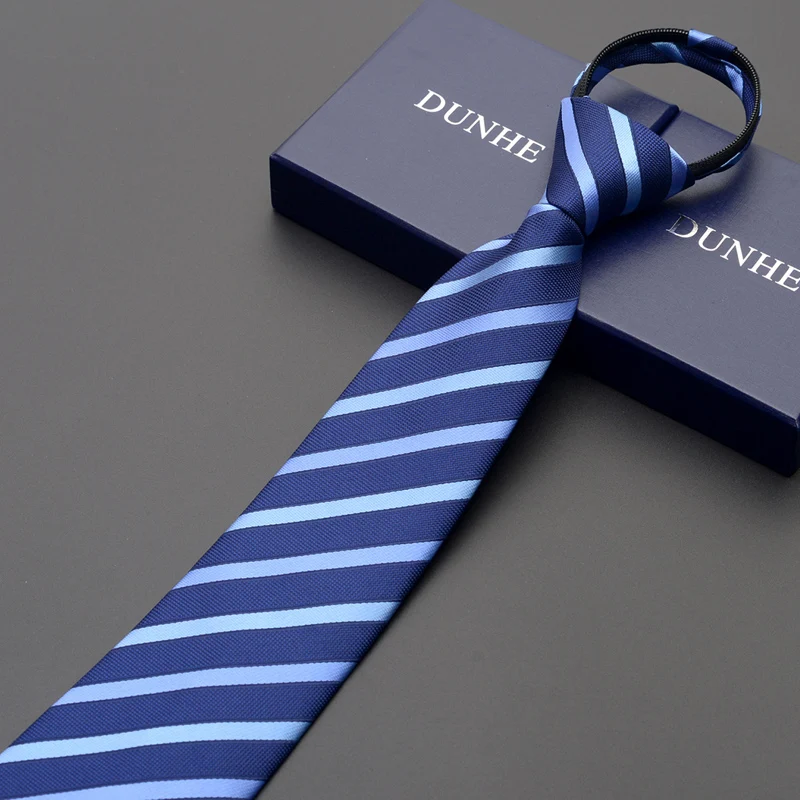Высокое качество, новинка, дизайнерские, брендовые, модные, деловые, повседневные, 8 см. Галстуки для мужчин, синий, на молнии, галстук, Формальная работа, с подарочной коробкой - Цвет: hy816