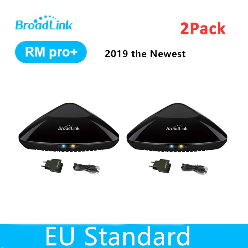 Broadlink RM Pro+ Plus совместим с Amazon Alexa Echo Wifi+ IR+ RF универсальный пульт дистанционного управления ler App управление домашними устройствами - Color: ProEU 2PCS