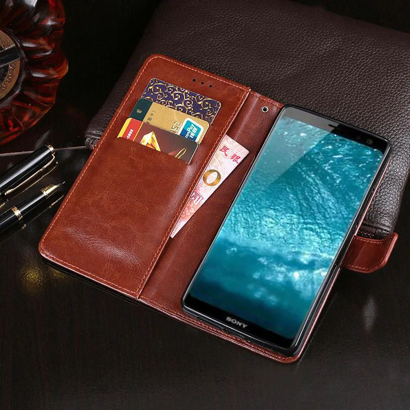 Роскошный кожаный чехол-бумажник для sony Xperia 1 L2 L1 XA2 Ultra XA1 XA Compact Cover 10 Plus XZ4 ZX3 XZ2 Premium