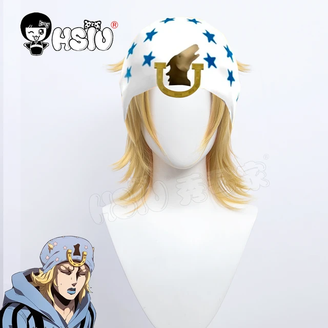 Anime Jo Bizarre Adventure Steel Ball Run Johnny Joestar Cosplay Hat JO  Jonathan Costume scarf Sunscreen Hat with Ornament