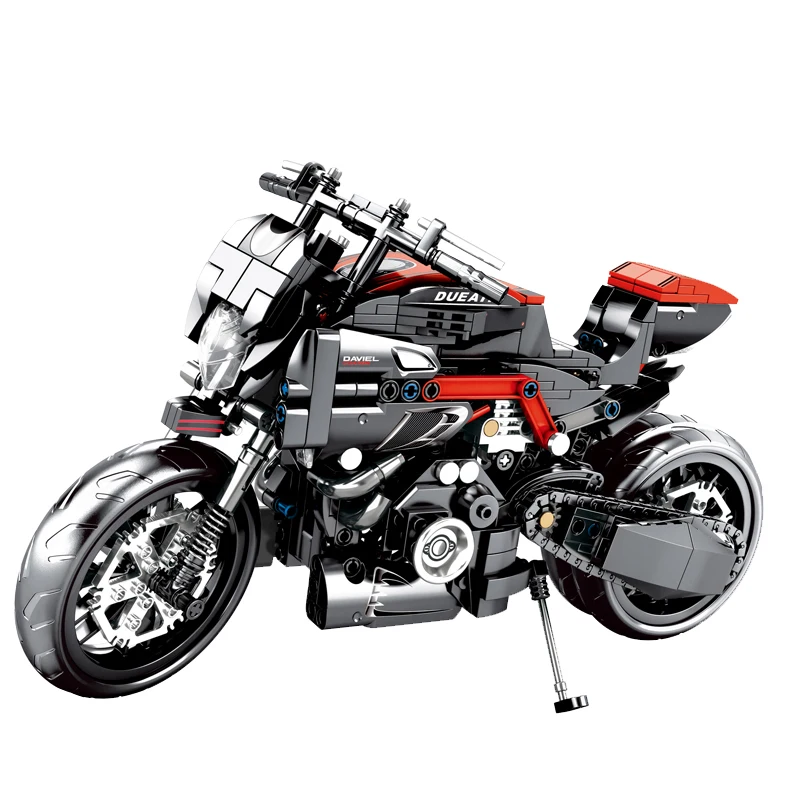 

NEW 701703 Technic DUCATI Monster 1200R 797 Moto Building Blocks Model Sets Bricks Classic ORV Motorcycle Toys For Children