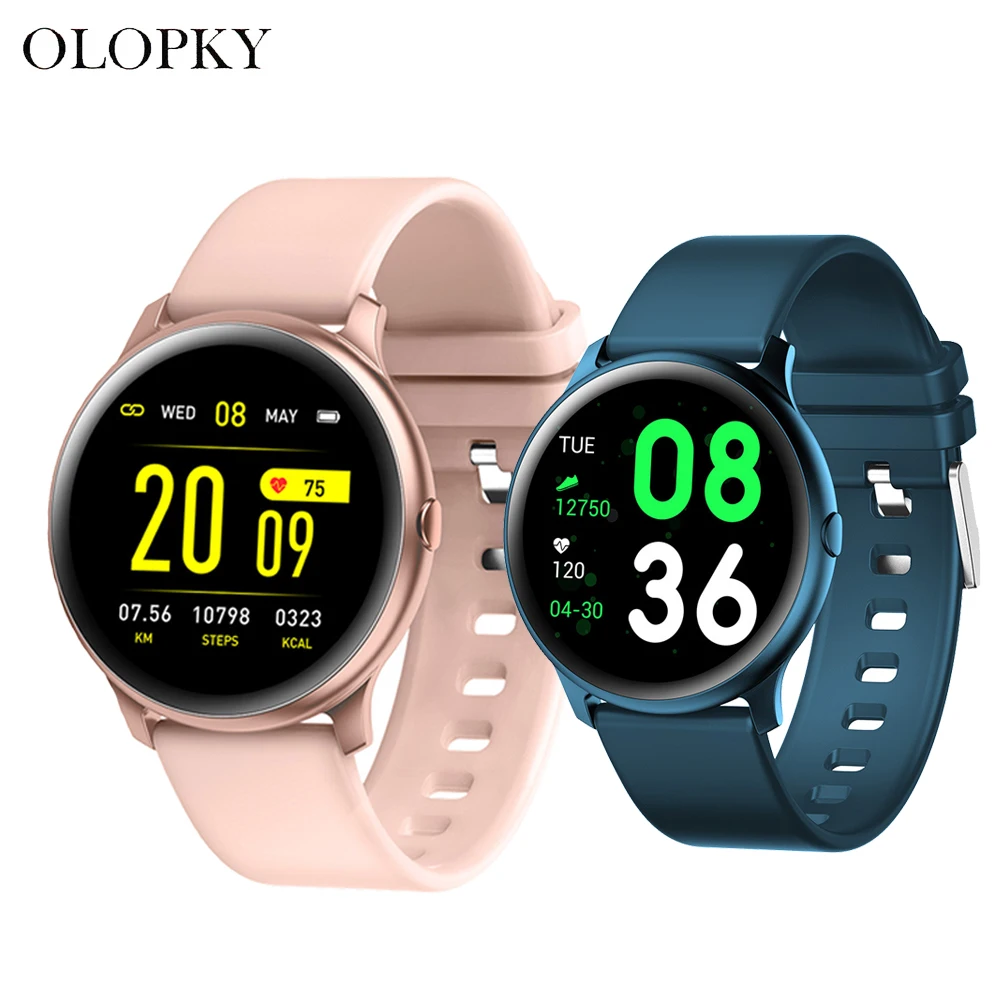 

KW19 Super Slim Metal Shell Smart Sport Bracelet with 1.3" Round inner Screen Fitness Activity Health Monitor Touch Smart Watch