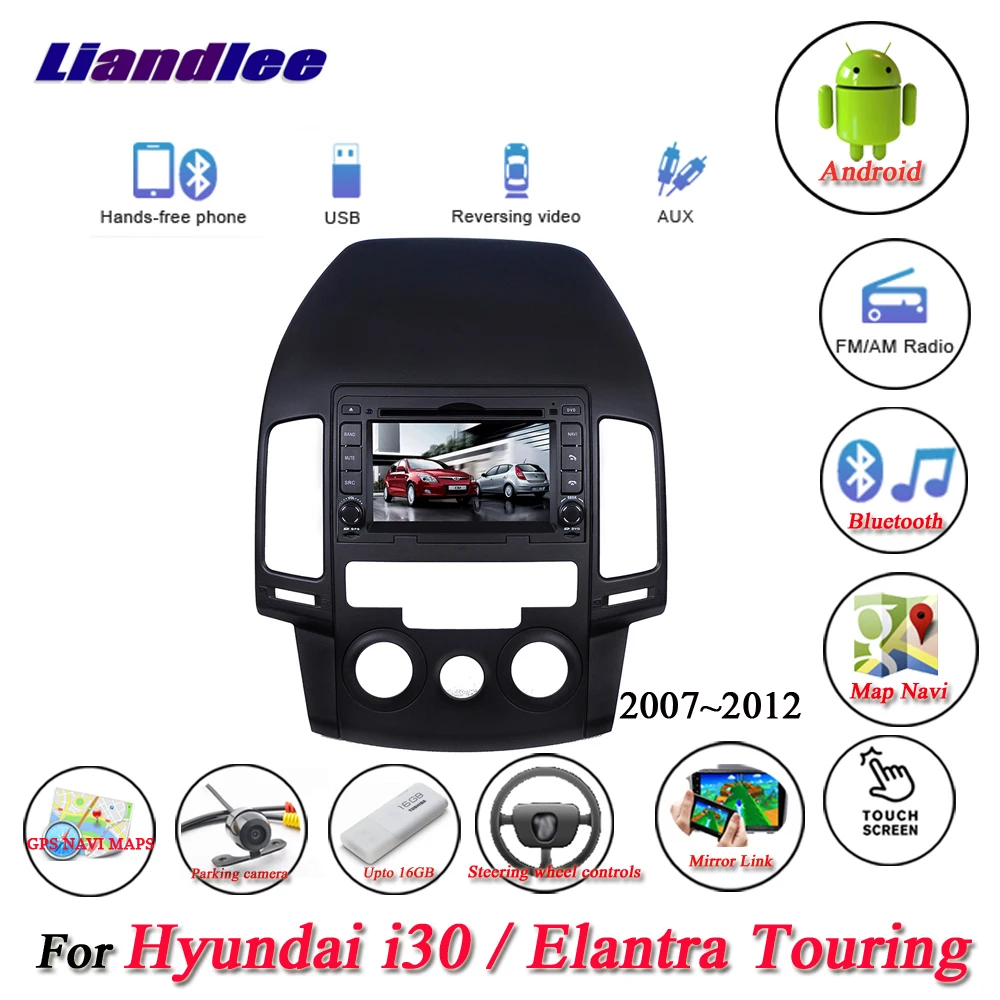 

For Hyundai i30/Elantra Touring Manual AC 2007 2008 2009 2010 2011 2012 Radio DVD Player GPS Navigation Android System HD Screen
