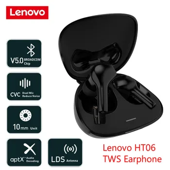 

Original Lenovo HT06 TWS 5.0 Bertone Chip Bluetooth 5.0 Earphones Dual MIC Noise Reduction Wireless Earbuds Waterproof