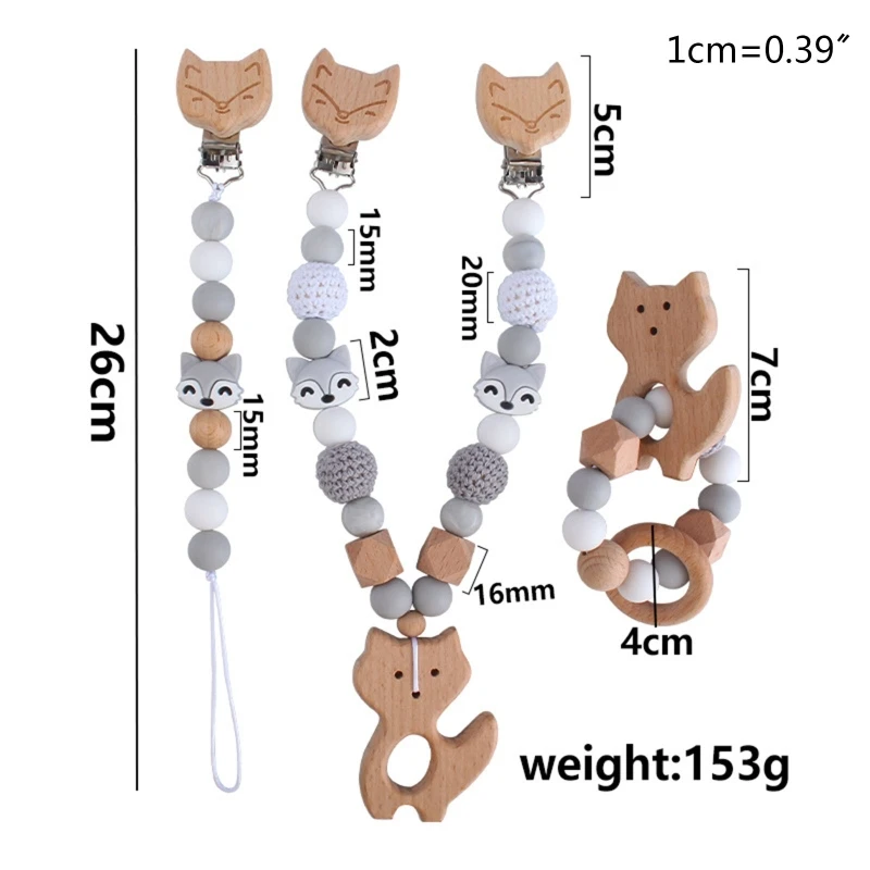 3 clips de suspension pour poussette de bébé, hochet Mobile, support  factice, sucette chaîne anneau en bois, Bracelet pour nourrissons anneau de  dentition