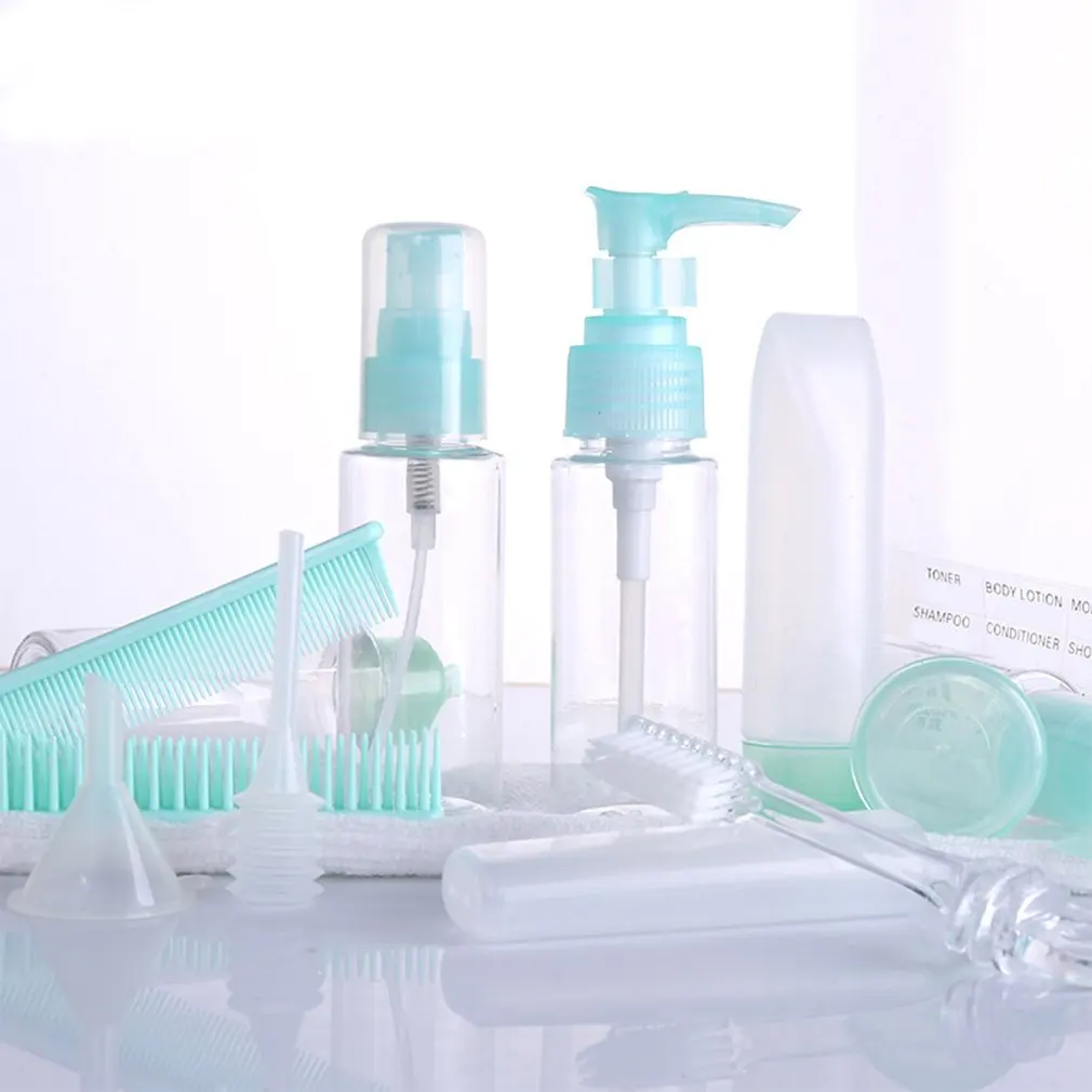 8pcs set Free Pump Empty Travel Bottle Cosmetic Cream Storage Bottle Portable Leak Proof Bottle Container 2